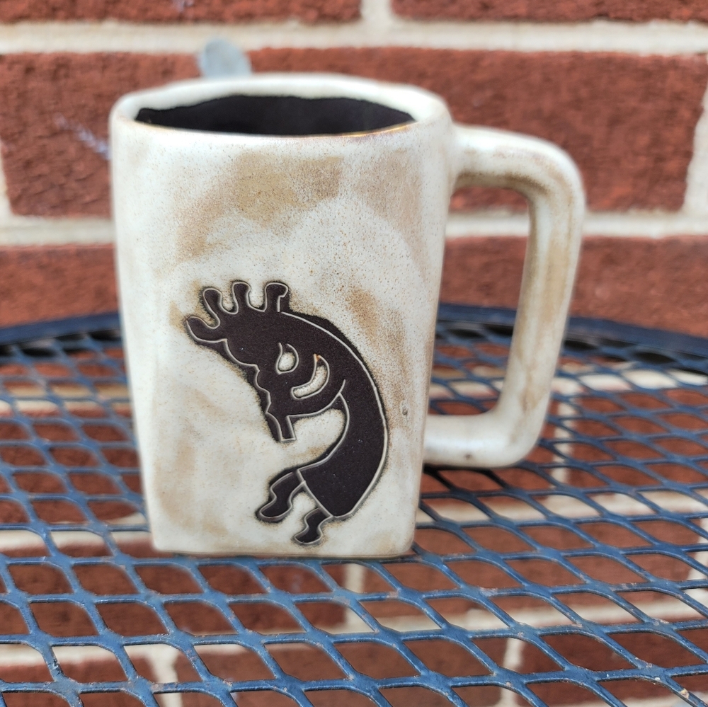 Pottery Mug Tan and Brown Ceramic Mug
